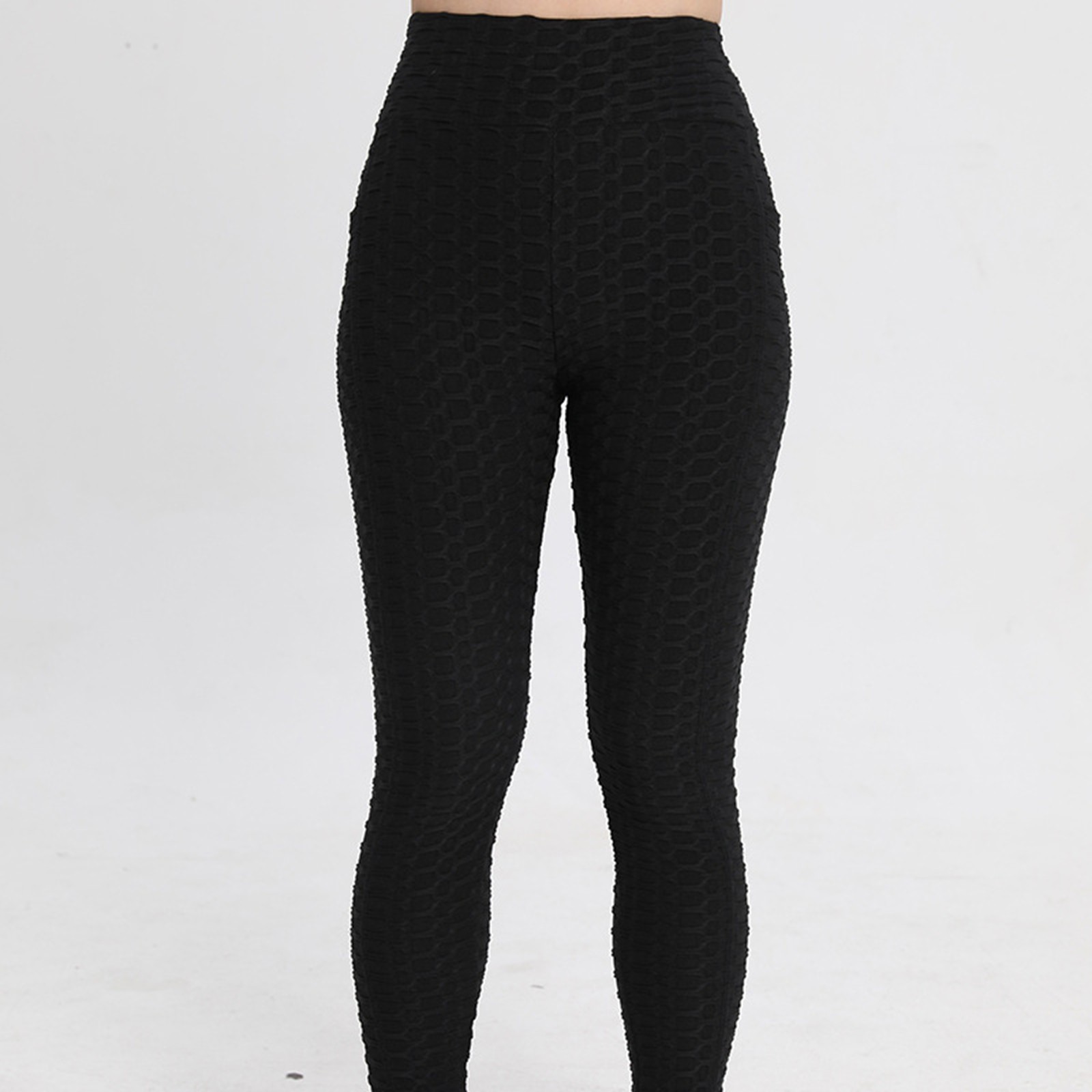 thumbnail image 5 of Pantalones de yoga de cintura alta para mujer: realzan los glúteos, leggings con bolsillos, tejido elástico, ideales para fitness/casual, tallas S-XXL, 5 of 5